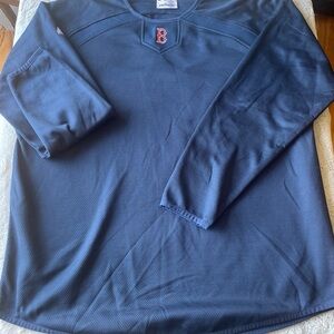 Majestic Boston Red Sox Navy Blue Long Sleeve thermal Shirt Large